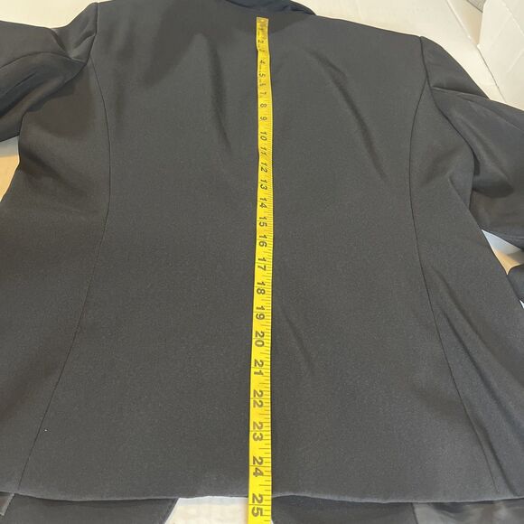 John Meyer Collection Womens 12 Blazer Black Long Sleeve One Button Lined Jacket - Picture 14 of 14